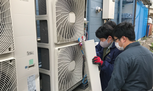 ポンプダウン作業