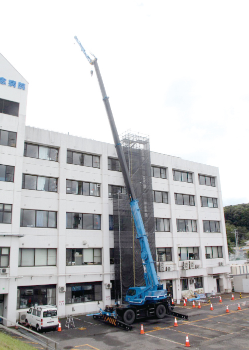 枡記念病院様 空調設備改修工事の様子